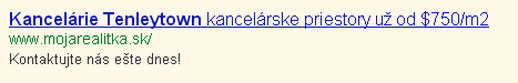 Príklad reklamného odkazu